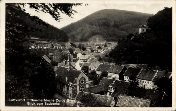 KP Zorge Harz, widok z Taubental, częściowy widok, kościół