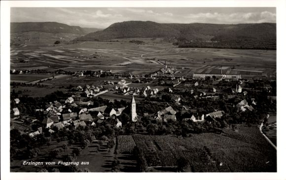 Postcard Erzingen Balingen in Württemberg, aerial view of rural surroundings, beautiful view