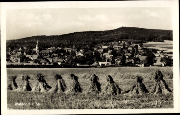 Ak Walddorf Eibau Sachsen, Kottmarbergbaude, Totalansicht der Stadt