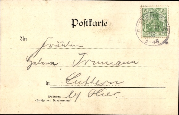 Postcard Luttern Eldingen in Lower Saxony, Krüger&#39;s inn, bicycle repair workshop, Lutterthal