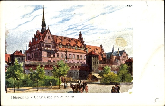 Artist Postcard Kley, Heinrich, Nuremberg, Germanisches Museum, Jubilee State Exhibition 1906