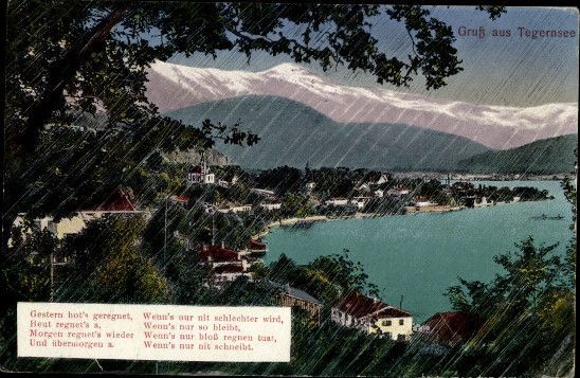 10 old PCs Tegernsee, Rottach Egern in the district of Miesbach Oberbay, various views