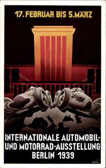 Postcard Berlin, International Automobile and Motorcycle Exhibition 1939