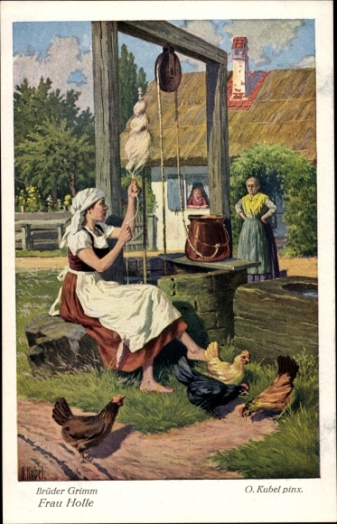 Artist PC Kubel, Otto, Frau Holle, Grimm Brothers Fairy Tales