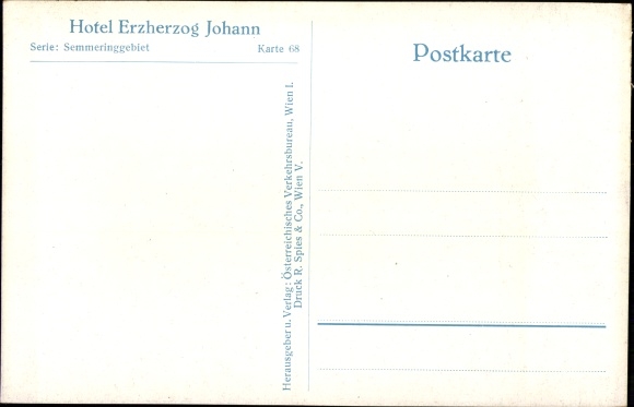 KP Semmering w Dolnej Austrii, Hotel Erzherzog Johann zimą