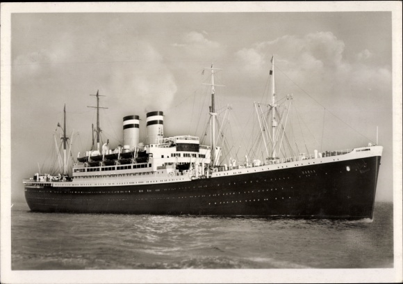 Postcard express steamer Hansa, HAPAG, photographer Hans Hartz