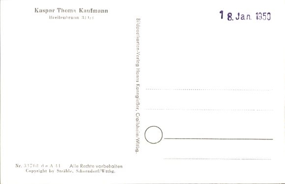 Postcard Breitenbrunn Swabia Unterallgäu, aerial photograph
