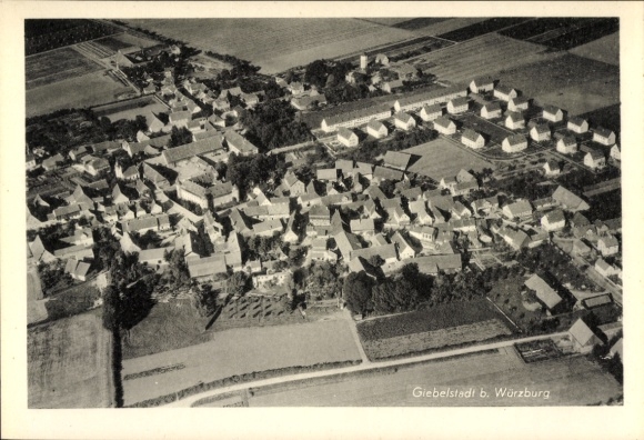 Ak Giebelstadt in Unterfranken, Fliegeraufnahme