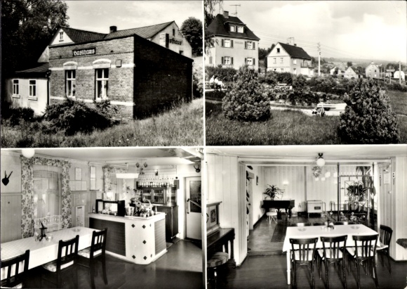 Postcard Sohl Bad Elster in the Vogtland, Gasthaus Berger, exterior views, interior views