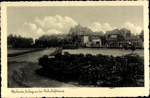 Postcard Sterkrade Oberhausen am Rhein, facilities on Bahnhofstrasse