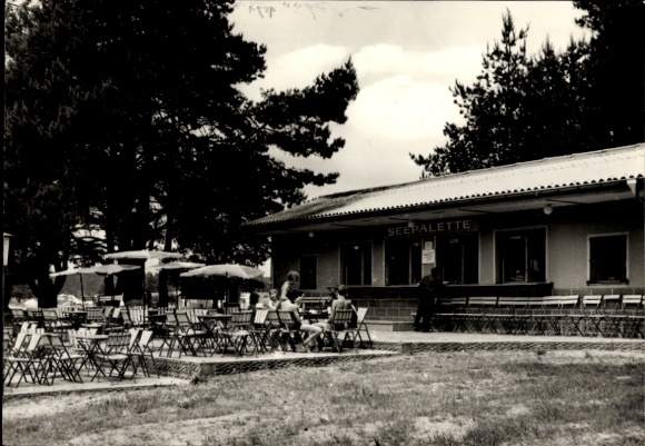Postcard Dobbrikow Nuthe-Urstromtal Teltow-Fläming, Konsum Seepalette, terrace