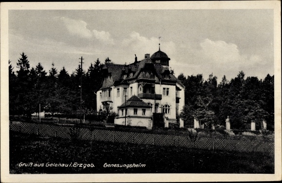 Postcard Gelenau in the Erzgebirge of Saxony, convalescent home