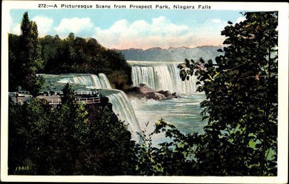 10 vintage ansichtkaarten Niagarawatervallen, verschillende uitzichten