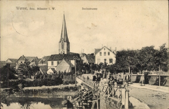 Postcard Werne an der Lippe Westphalia, Steinstraße