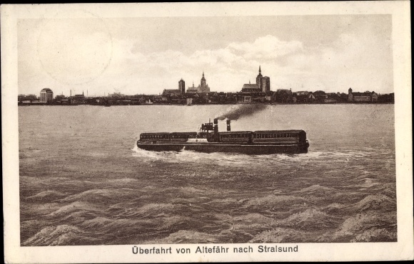 Ak Altefaehr op Rügen, oversteek naar Stralsund