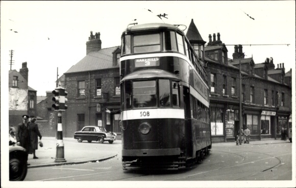 Photo British Tram, Leeds, Meadow Lane, Great Wilson Street, Line 3 Harehills, Car 508