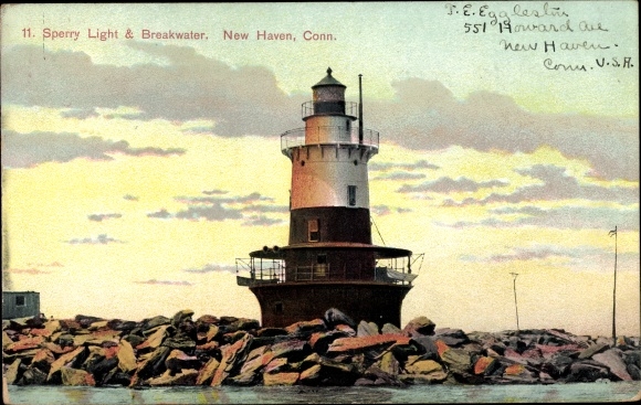 AK New Haven Connecticut USA, Sperry Light, Breakwater