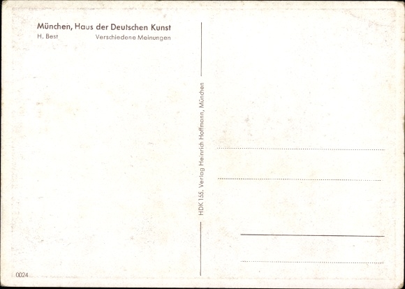 Artist PC Best, Hans, different opinions, GDK 155