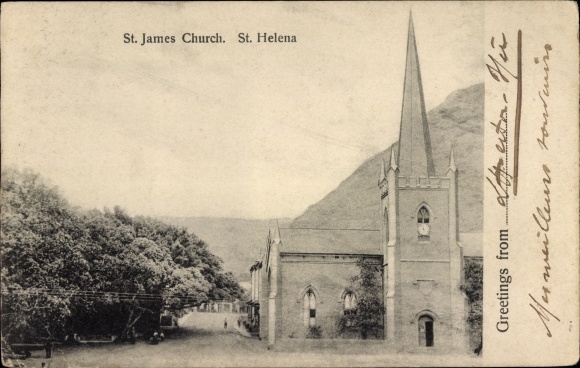 Postcard St Helena, St James Church