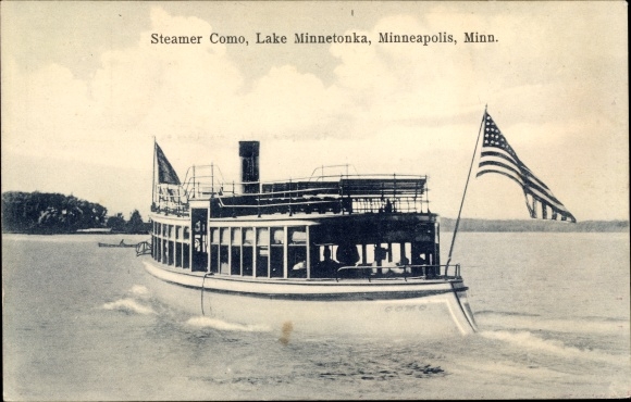 KP Steamer Como, Jezioro Minnetonka, Minneapolis Minnesota