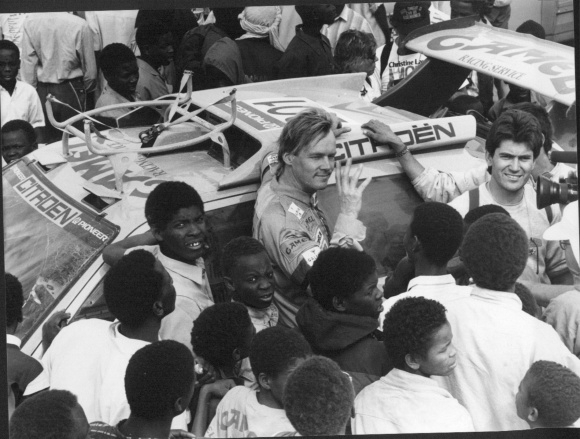 Foto Senegal, Dakar, Autorennen Paris Dakar, 1991, Citroen ZX, Ari Vantanen