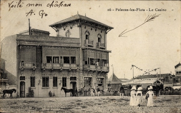 Postcard Palavas les Flots Hérault, casino