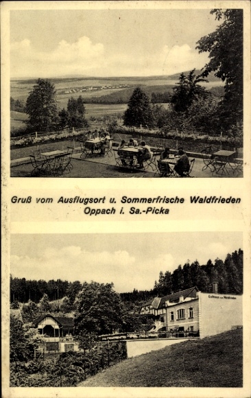 Ak Picka Oppach in Oberlausitz, excursiebestemming en zomerresort Waldfrieden