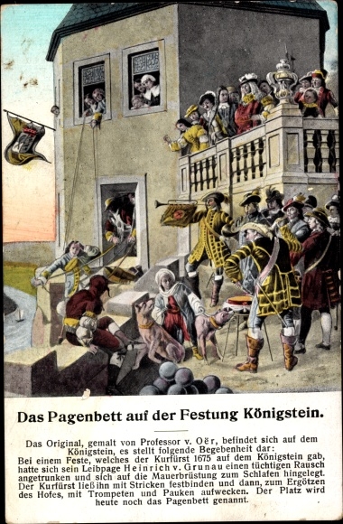 Artist PC Königstein Elbe Saxon Switzerland, The page bed on the Königstein Fortress