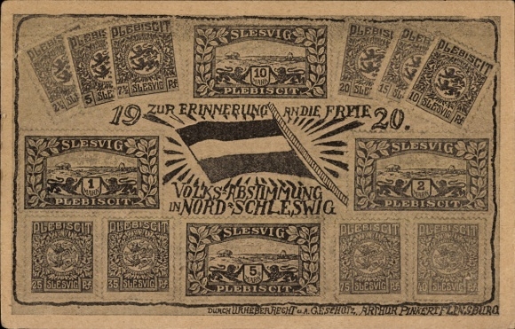 Znaczki KP Wolne Referendum w Północnym Szlezwiku 1920, Plebiscyt w Slesvig