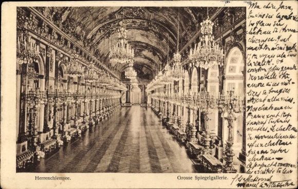 KP Herrenchiemsee Herreninsel Chiemsee Górna Bawaria, Sala multifonograficzna, Galeria Lustrzana z...