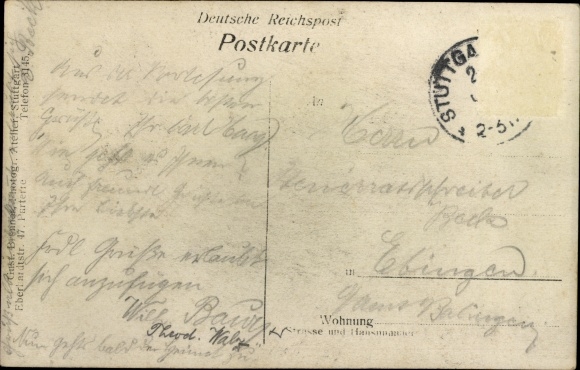 Photo PC Stuttgart in Württemberg, private administration course 1907/08, group picture