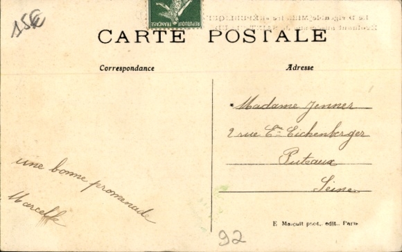 PC Saint Cloud Hauts de Seine, Dirigeable Militaire Republique, airship
