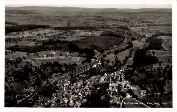 Ansichtkaart Ruit Bretten in Baden, luchtfoto