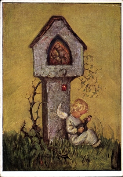 Artist PC Spötl, Maria, angel at the shrine