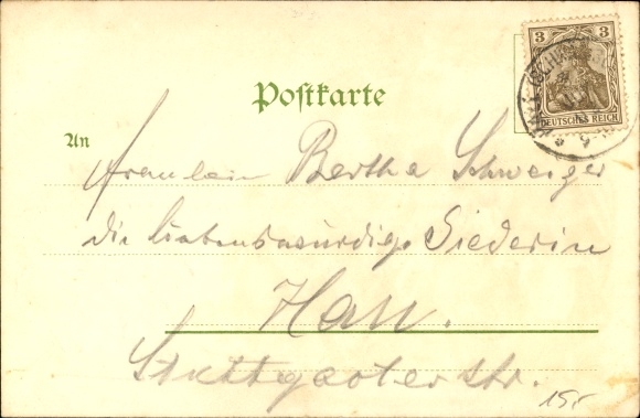 Chromo-Litho Schwäbisch Hall in Württemberg, dance of the salt boilers, traditional costumes