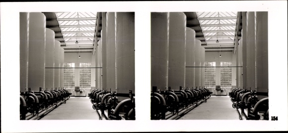 Stereo spatial image photo &quot;The NS model factories 1937-38&quot; No. 154, Glanzstoff factories in Obernburg am Main