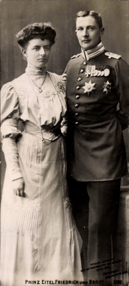 Ansichtkaart Eitel Friedrich Prins van Pruisen, Sophie Charlotte van Oldenburg