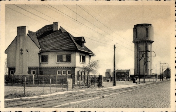 Postcard Menin Menen Meenen Lys West Flanders, water tower
