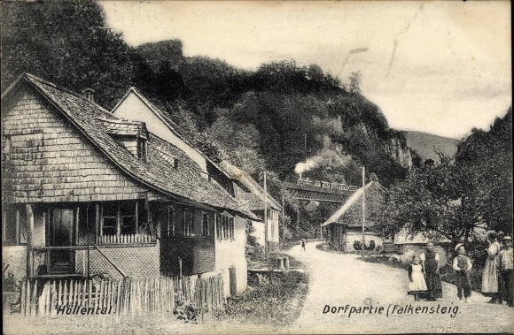 Postcard Höllental Buchenbach, Dorfpartie, Falkensteig