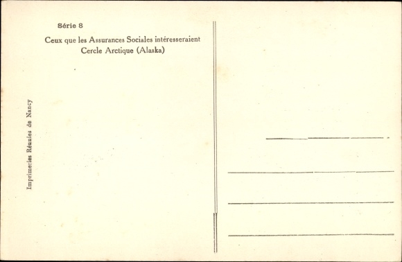 Postcard Those Interested in Social Insurance, Arctic Circle, Alaska