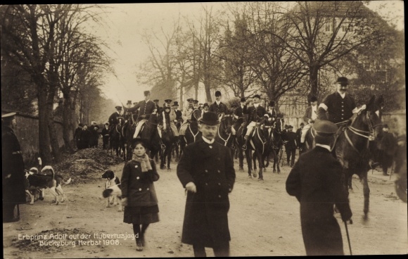 PC Bückeburg in the district of Schaumburg, Hereditary Prince Adolf of Schaumburg Lippe, Hubertus hunt 1908