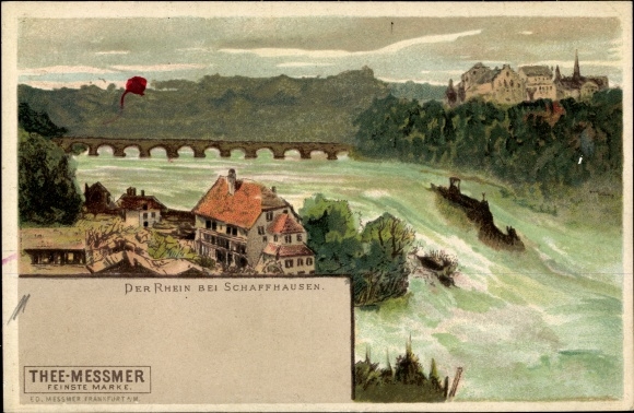 Artysta lito Biese, Schaffhausen am Rhein Szwajcaria, krajobraz, Rhine Falls, reklama, Thee Messmer