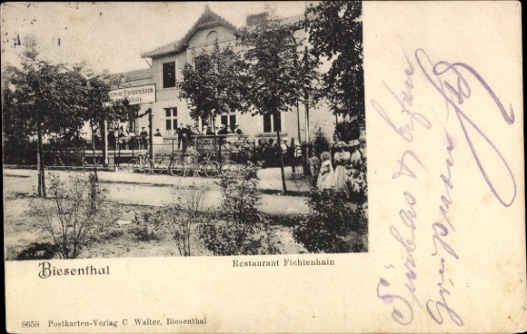 Postcard Biesenthal in the Mark, Restaurant Fichtenhain
