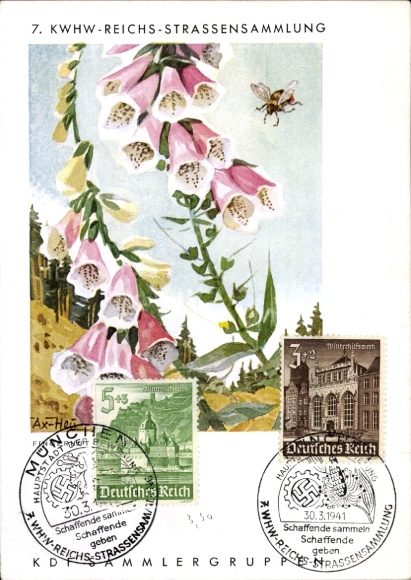 Artist Postcard Axster Heudtlaß, 7th KWHW Reichsstraßensammlung, Fingerhut