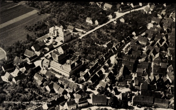 Postcard Knittlingen in Württemberg, aerial view of buildings, houses, landscape