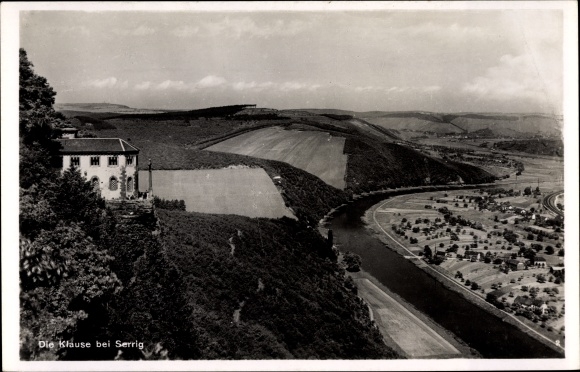 Postcard Serrig an der Saar, The Klause, Panorama