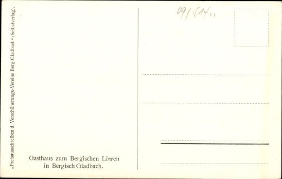 Postcard Bergisch Gladbach North Rhine Westphalia, inn to the Bergisches Löwen
