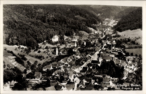 KP Sulzburg w Markgräflerland Kąpać Schwarzwald, zdjęcie lotnicze