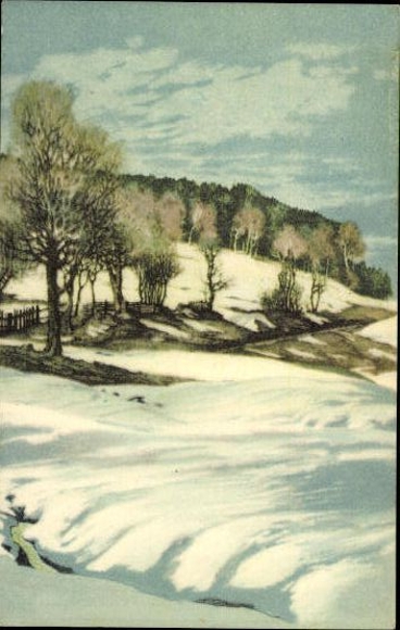 Set of 10 PCs in envelope, Friedrich Iwan, Giant Mountains Series 2