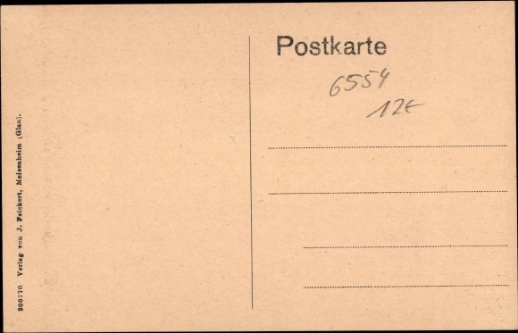 Postcard Meisenheim am Glan, new elementary school building